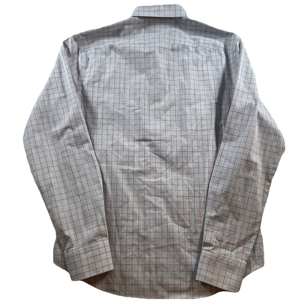UNTUCKit Shirt Mens Medium Gray Window Pane Button Down Long Sleeve - Picture 2 of 9